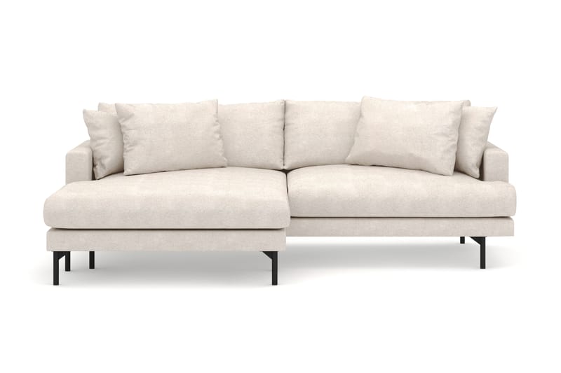 Menard 4-seters Venstrevendt L-formet Divansofa i Stoff - Beige - Møbler - Sofaer - Sofa med sjeselong