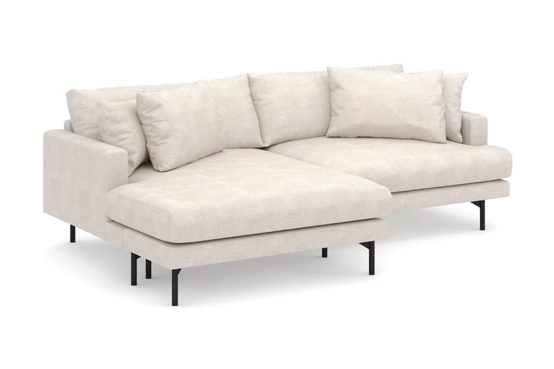 Menard 4-seters Venstrevendt L-formet Divansofa i Stoff - Beige - Møbler - Sofaer - Sofa med sjeselong