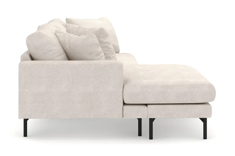 Menard 4-seters Venstrevendt L-formet Divansofa i Stoff - Beige - Møbler - Sofaer - Sofa med sjeselong