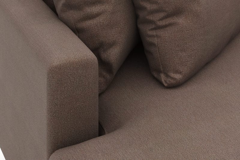 Menard 4-seters Venstrevendt L-formet Divansofa i Stoff - Brun - Møbler - Sofaer - Sofa med sjeselong