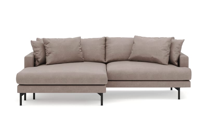 Menard 4-seters Venstrevendt L-formet Divansofa i Stoff - Brun - Møbler - Sofaer - Sofa med sjeselong