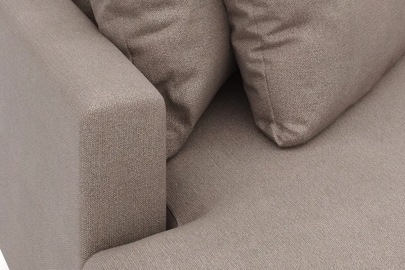 Menard 4-seters Venstrevendt L-formet Divansofa i Stoff - Brun - Møbler - Sofaer - Sofa med sjeselong