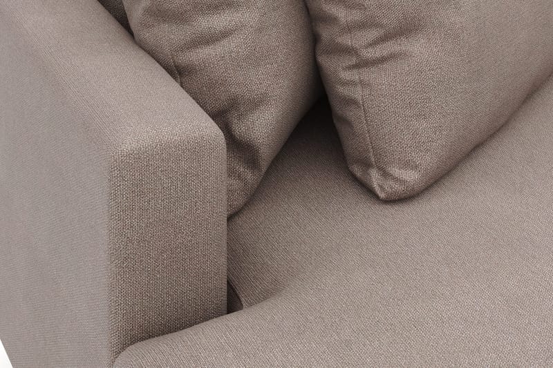 Menard 4-seters Venstrevendt L-formet Divansofa i Stoff - Brun - Møbler - Sofaer - Sofa med sjeselong
