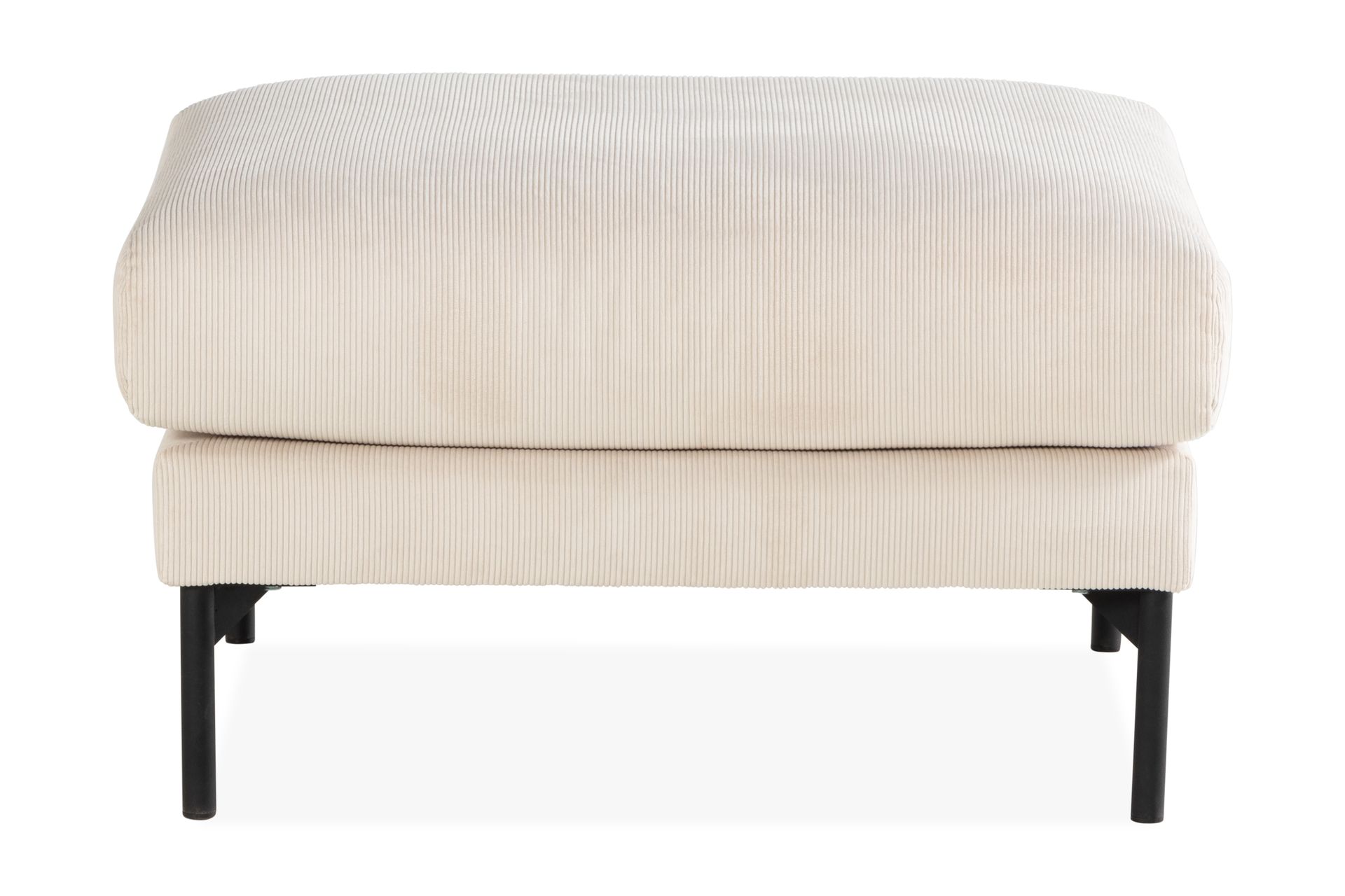 Menard 4-seters Venstrevendt L-formet Sjeselongsofa + Fotskammel i Manchester - Beige - Møbler - Sofaer - Sofa med sjeselong