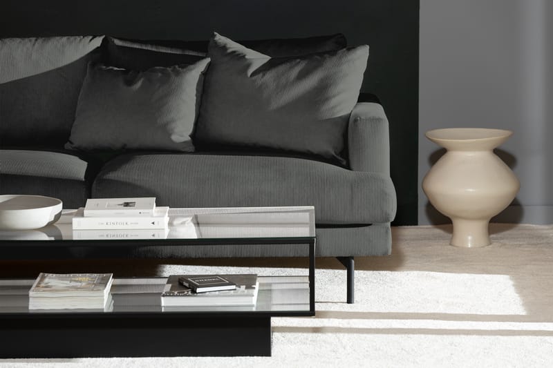 Menard 4-seters Venstrevendt L-formet Sjeselongsofa i Manchester - Grå - Møbler - Sofaer - Sofa med sjeselong