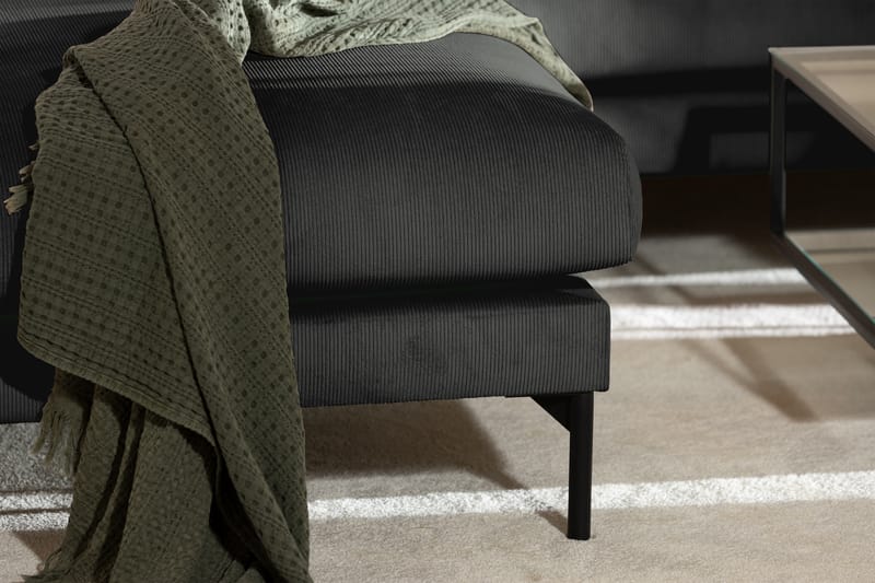 Menard 4-seters Venstrevendt L-formet Sjeselongsofa i Manchester - Grå - Møbler - Sofaer - Sofa med sjeselong