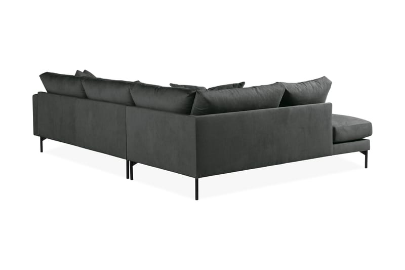 Menard 4-seters Venstrevendt L-formet Sjeselongsofa i Manchester - Grå - Møbler - Sofaer - Sofa med sjeselong