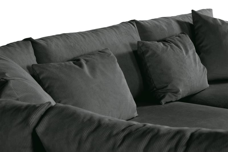 Menard 4-seters Venstrevendt L-formet Sjeselongsofa i Manchester - Grå - Møbler - Sofaer - Sofa med sjeselong