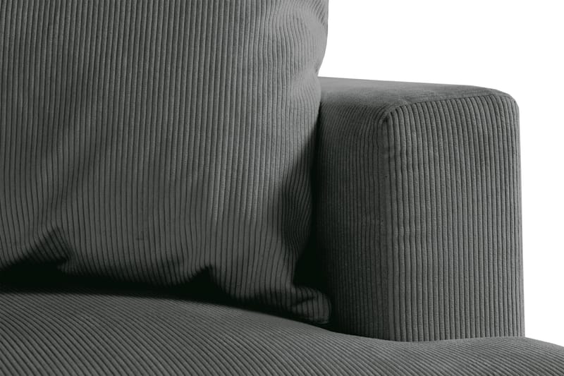 Menard 4-seters Venstrevendt L-formet Sjeselongsofa i Manchester - Grå - Møbler - Sofaer - Sofa med sjeselong