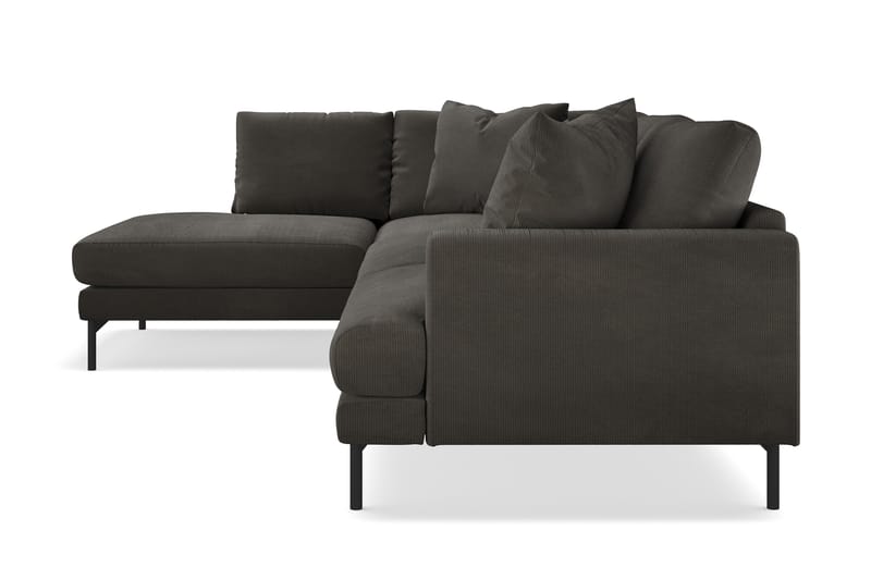 Menard 4-seters Venstrevendt L-formet Sjeselongsofa i Manchester - Mørk grå - Møbler - Sofaer - Sofa med sjeselong