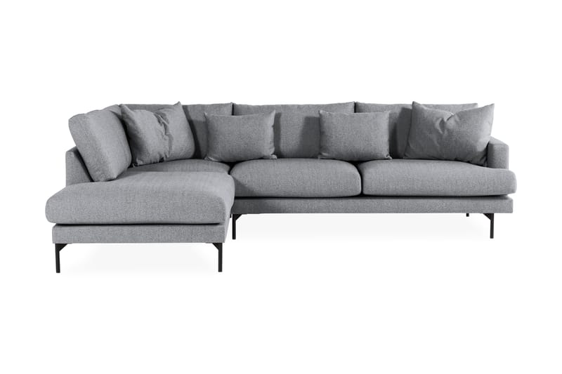 Menard 4-seters Venstrevendt L-formet Sjeselongsofa i Stoff - Grå - Møbler - Sofaer - Sofa med sjeselong