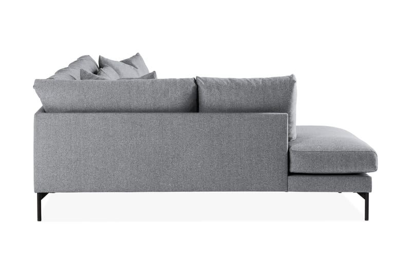 Menard 4-seters Venstrevendt L-formet Sjeselongsofa i Stoff - Grå - Møbler - Sofaer - Sofa med sjeselong