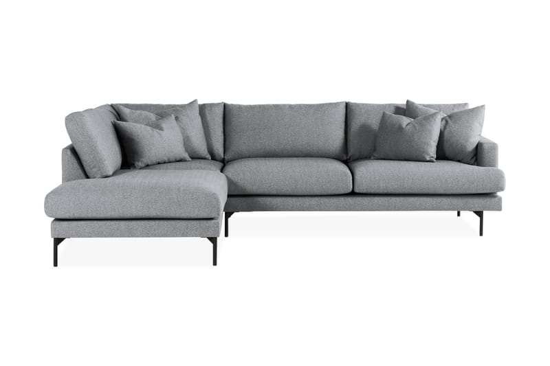 Menard 4-seters Venstrevendt L-formet Sjeselongsofa i Stoff - Grå - Møbler - Sofaer - Sofa med sjeselong