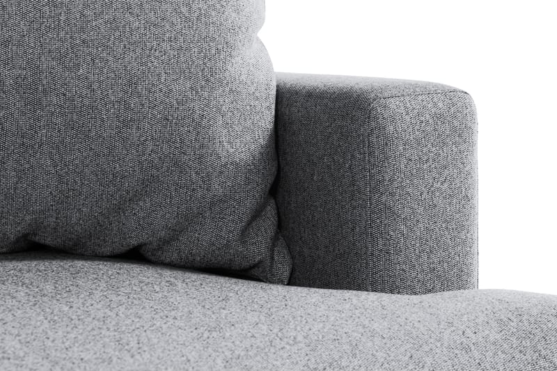 Menard 4-seters Venstrevendt L-formet Sjeselongsofa i Stoff - Grå - Møbler - Sofaer - Sofa med sjeselong