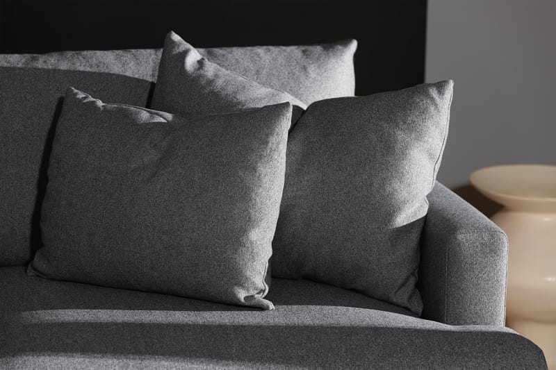 Menard 4-seters Venstrevendt L-formet Sjeselongsofa i Stoff - Mørk grå - Møbler - Sofaer - Sofa med sjeselong