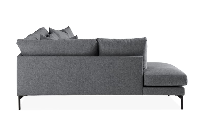 Menard 4-seters Venstrevendt L-formet Sjeselongsofa i Stoff - Mørk grå - Møbler - Sofaer - Sofa med sjeselong