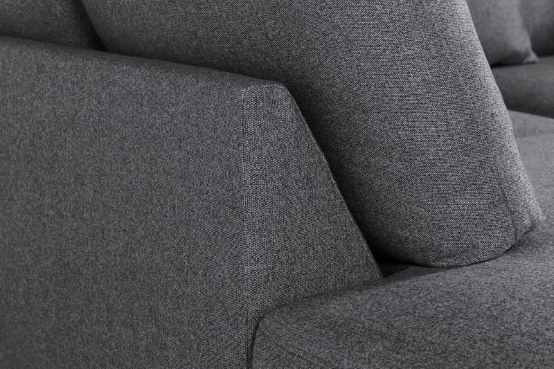Menard 4-seters Venstrevendt L-formet Sjeselongsofa i Stoff - Mørk grå - Møbler - Sofaer - Sofa med sjeselong