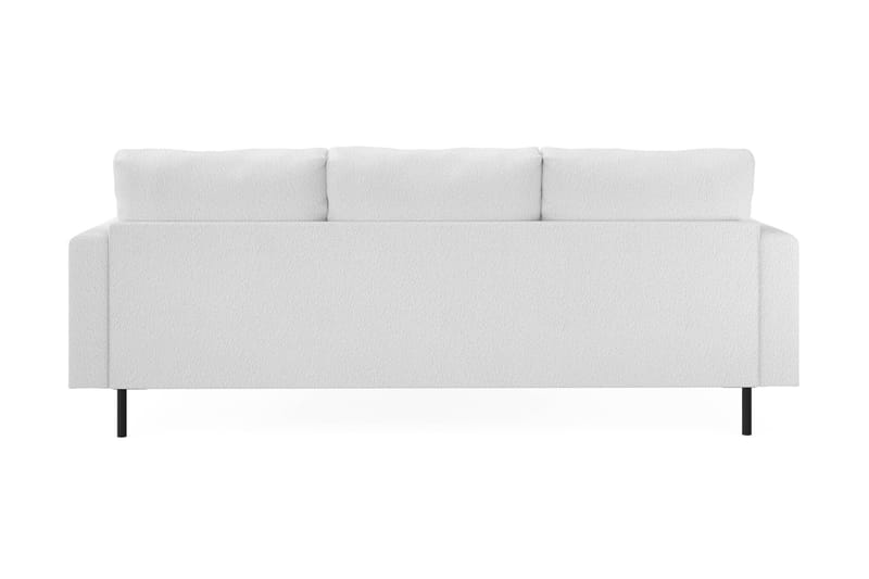 Menard Compact 3-seters Høyrevendt L-formet Divansofa i Bouclé - Hvit - Møbler - Sofaer - Sofa med sjeselong