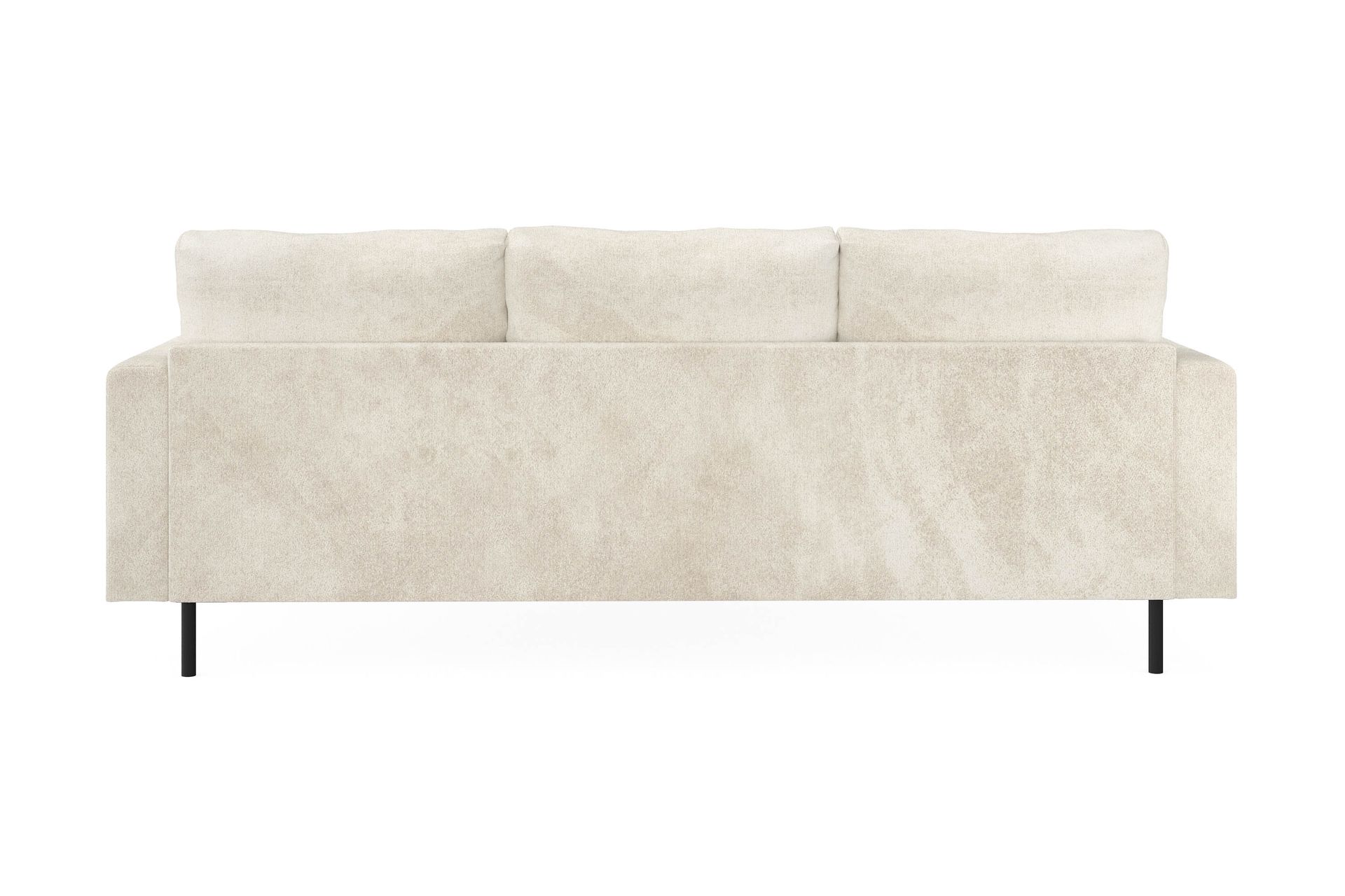 Menard Compact 3-seters Høyrevendt L-formet Divansofa i Fløyel - Kremhvit - Møbler - Sofaer - Sofa med sjeselong