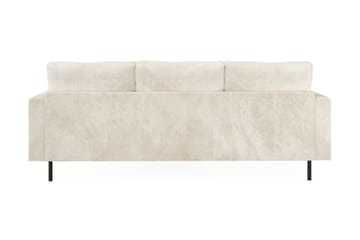 Menard Compact 3-seters Høyrevendt L-formet Divansofa i Fløyel - Kremhvit - Møbler - Sofaer - Sofa med sjeselong