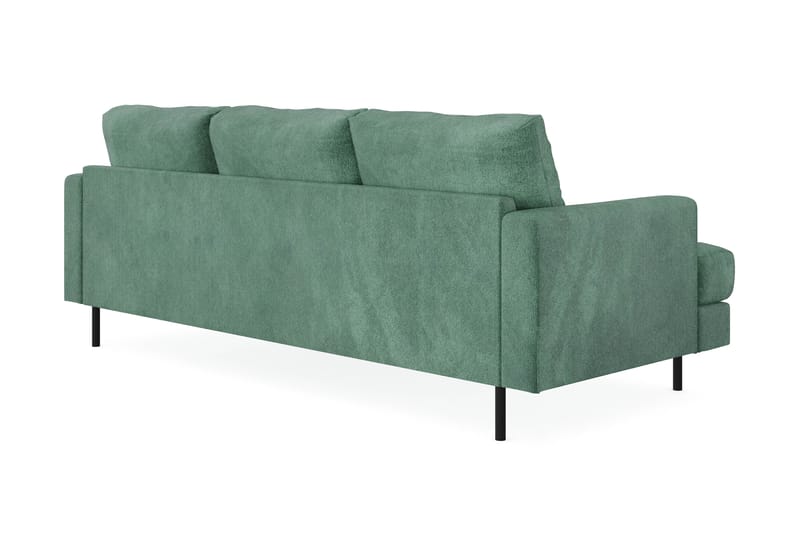 Menard Compact 3-seters Høyrevendt L-formet Divansofa i Fløyel - Mørk grønn - Møbler - Sofaer - Sofa med sjeselong