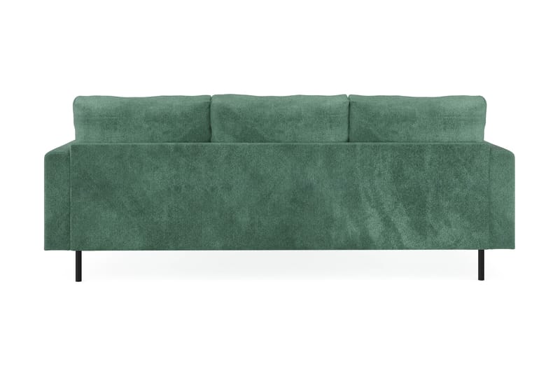 Menard Compact 3-seters Høyrevendt L-formet Divansofa i Fløyel - Mørk grønn - Møbler - Sofaer - Sofa med sjeselong