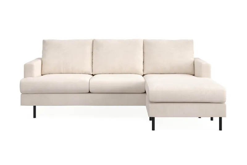 Menard Compact 3-seters Høyrevendt L-formet Divansofa i Manchester - Beige - Møbler - Sofaer - Sofa med sjeselong