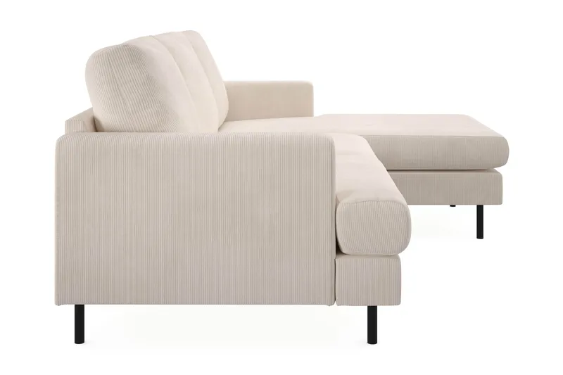Menard Compact 3-seters Høyrevendt L-formet Divansofa i Manchester - Beige - Møbler - Sofaer - Sofa med sjeselong