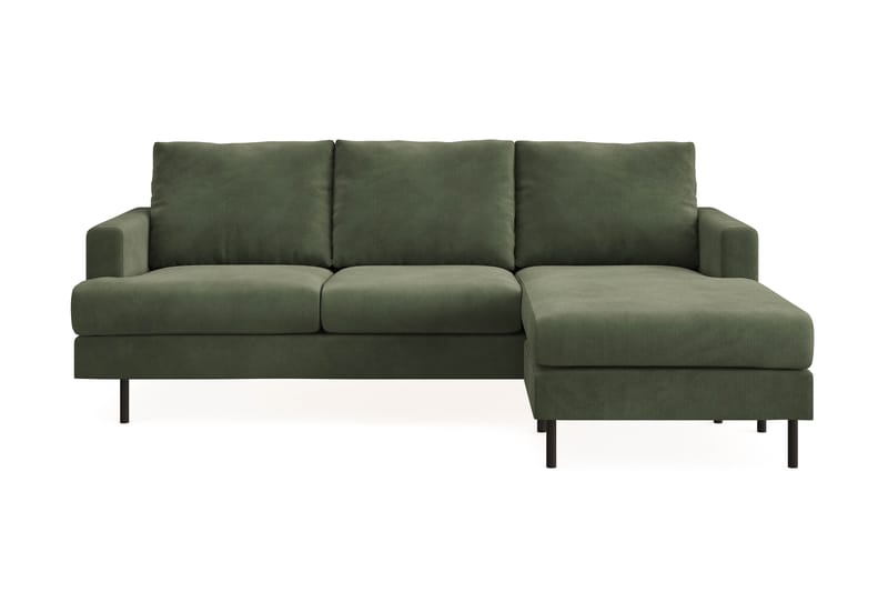 Menard Compact 3-seters Høyrevendt L-formet Divansofa i Manchester - Grønn - Møbler - Sofaer - Sofa med sjeselong