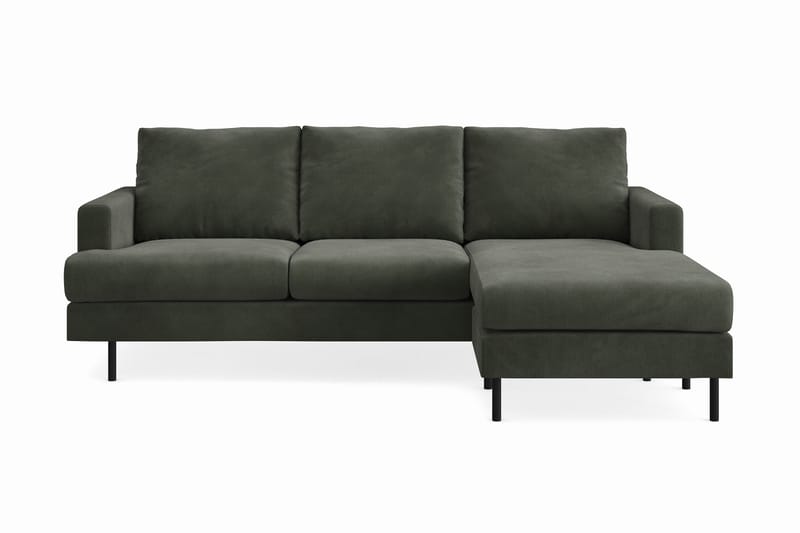Menard Compact 3-seters Høyrevendt L-formet Divansofa i Manchester - Mørk grønn - Møbler - Sofaer - Sofa med sjeselong