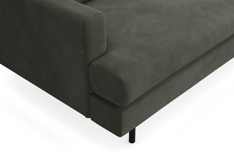 Menard Compact 3-seters Høyrevendt L-formet Divansofa i Manchester - Mørk grønn - Møbler - Sofaer - Sofa med sjeselong
