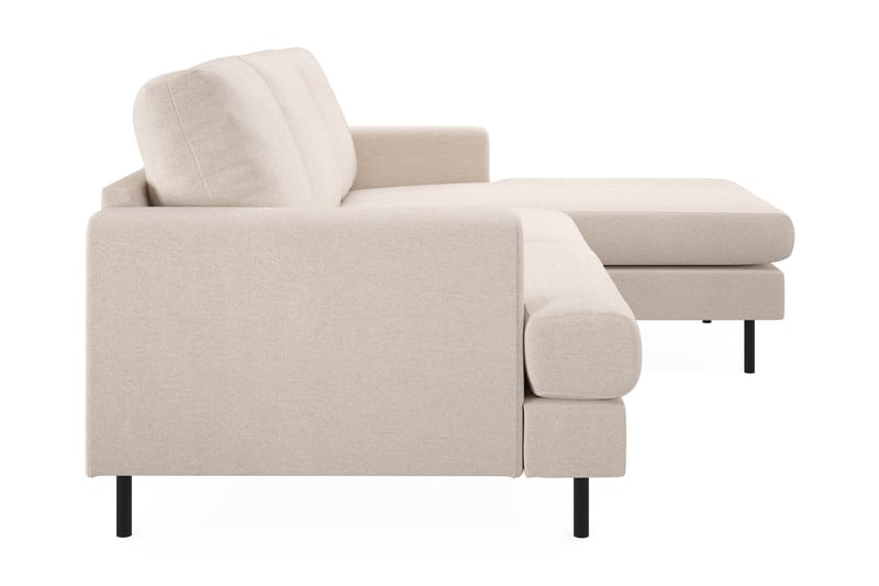 Menard Compact 3-seters Høyrevendt L-formet Divansofa i Stoff - Beige - Møbler - Sofaer - Sofa med sjeselong