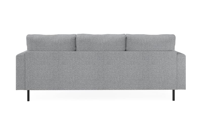 Menard Compact 3-seters Høyrevendt L-formet Divansofa i Stoff - Grå - Møbler - Sofaer - Sofa med sjeselong