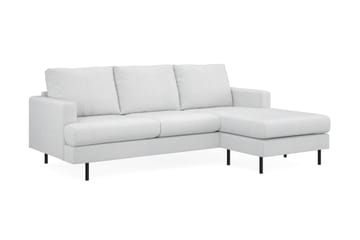 Menard Compact 3-seters Høyrevendt L-formet Divansofa i Stoff - Lys grå - Møbler - Sofaer - Sofa med sjeselong