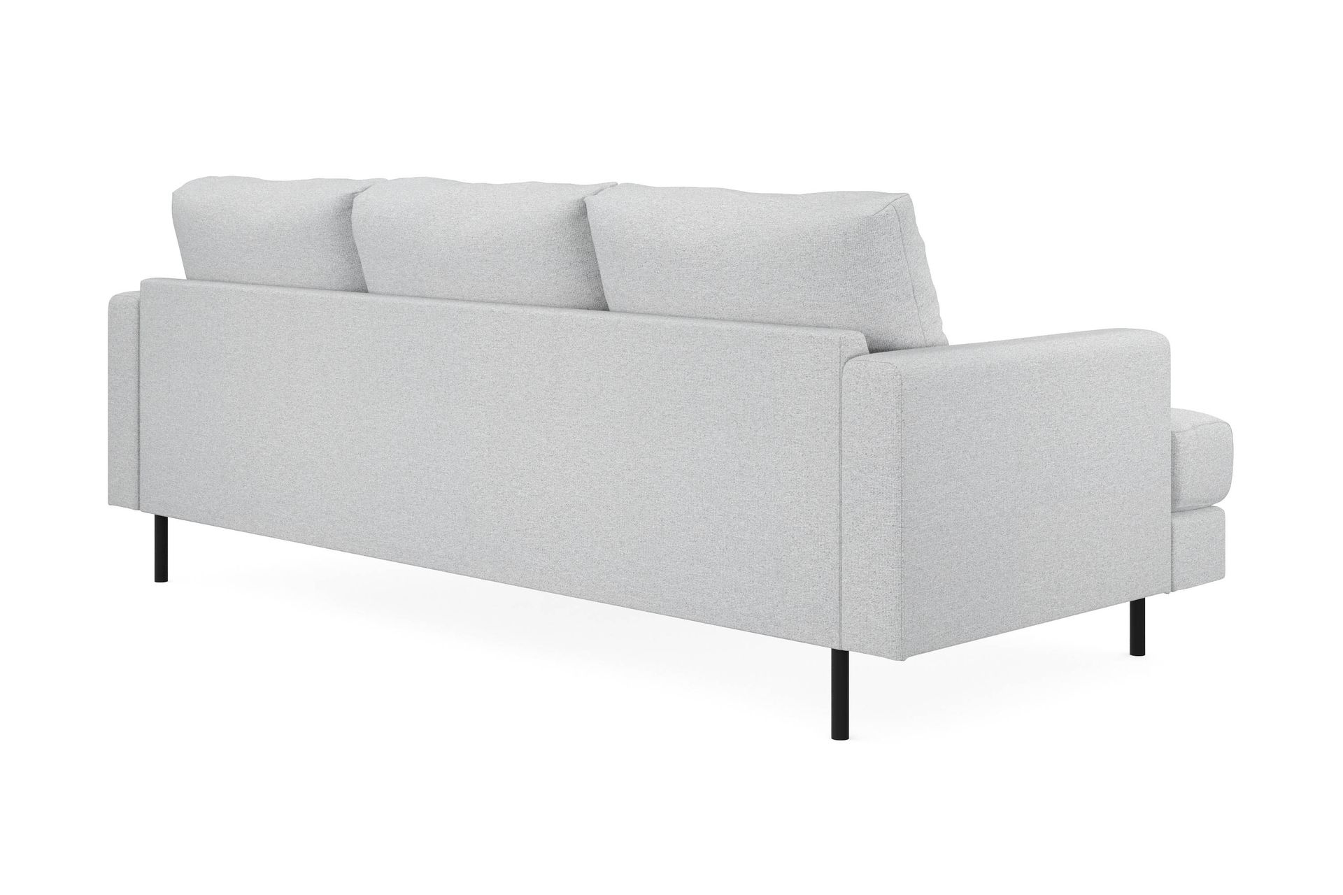 Menard Compact 3-seters Høyrevendt L-formet Divansofa i Stoff - Lys grå - Møbler - Sofaer - Sofa med sjeselong