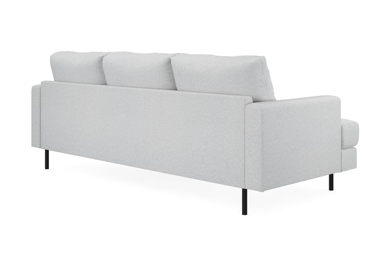 Menard Compact 3-seters Høyrevendt L-formet Divansofa i Stoff - Lys grå - Møbler - Sofaer - Sofa med sjeselong