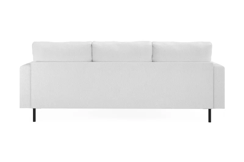 Menard Compact 3-seters Venstrevendt L-formet Divansofa i Bouclé - Hvit - Møbler - Sofaer - Sofa med sjeselong
