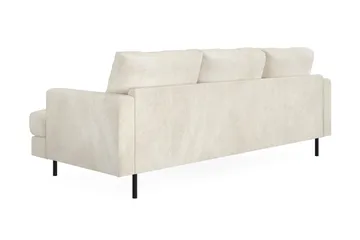 Menard Compact 3-seters Venstrevendt L-formet Divansofa i Fløyel - Kremhvit - Møbler - Sofaer - Sofa med sjeselong
