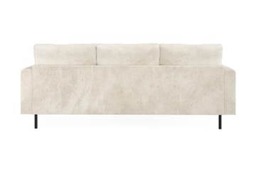 Menard Compact 3-seters Venstrevendt L-formet Divansofa i Fløyel - Kremhvit - Møbler - Sofaer - Sofa med sjeselong
