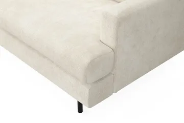 Menard Compact 3-seters Venstrevendt L-formet Divansofa i Fløyel - Kremhvit - Møbler - Sofaer - Sofa med sjeselong