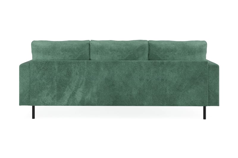Menard Compact 3-seters Venstrevendt L-formet Divansofa i Fløyel - Mørk grønn - Møbler - Sofaer - Sofa med sjeselong