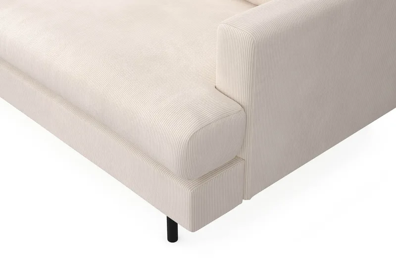 Menard Compact 3-seters Venstrevendt L-formet Divansofa i Manchester - Beige - Møbler - Sofaer - Sofa med sjeselong