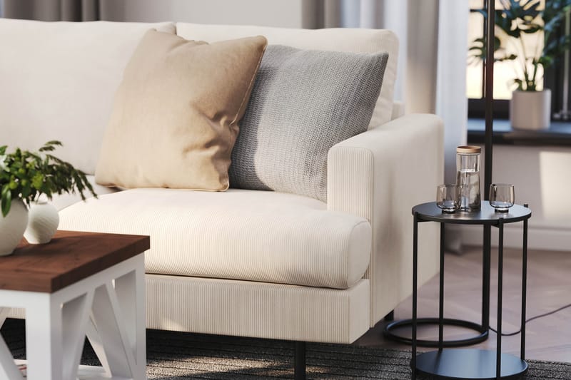 Menard Compact 3-seters Venstrevendt L-formet Divansofa i Manchester - Beige - Møbler - Sofaer - Sofa med sjeselong