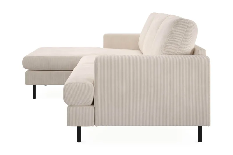 Menard Compact 3-seters Venstrevendt L-formet Divansofa i Manchester - Beige - Møbler - Sofaer - Sofa med sjeselong