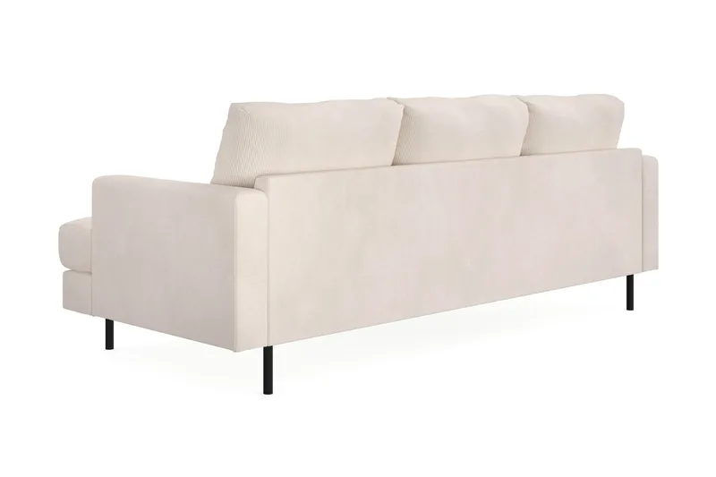 Menard Compact 3-seters Venstrevendt L-formet Divansofa i Manchester - Beige - Møbler - Sofaer - Sofa med sjeselong
