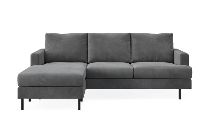 Menard Compact 3-seters Venstrevendt L-formet Divansofa i Manchester - Grå - Møbler - Sofaer - Sofa med sjeselong
