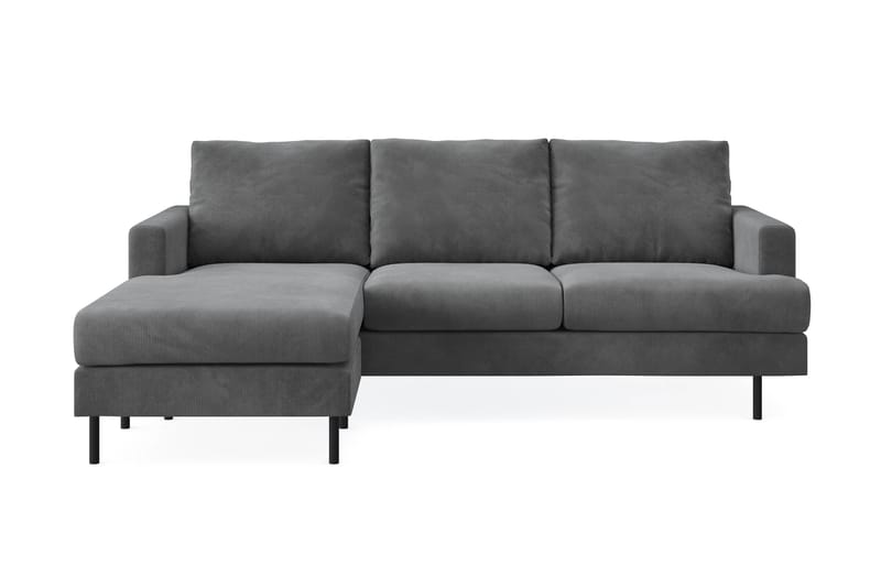 Menard Compact 3-seters Venstrevendt L-formet Divansofa i Manchester - Grå - Møbler - Sofaer - Sofa med sjeselong