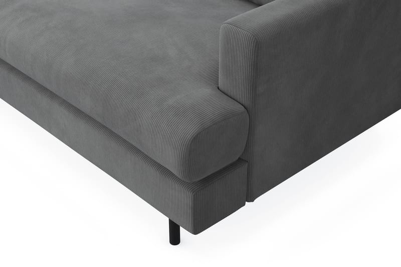 Menard Compact 3-seters Venstrevendt L-formet Divansofa i Manchester - Grå - Møbler - Sofaer - Sofa med sjeselong