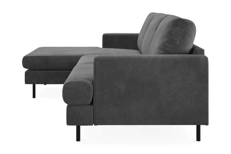 Menard Compact 3-seters Venstrevendt L-formet Divansofa i Manchester - Grå - Møbler - Sofaer - Sofa med sjeselong