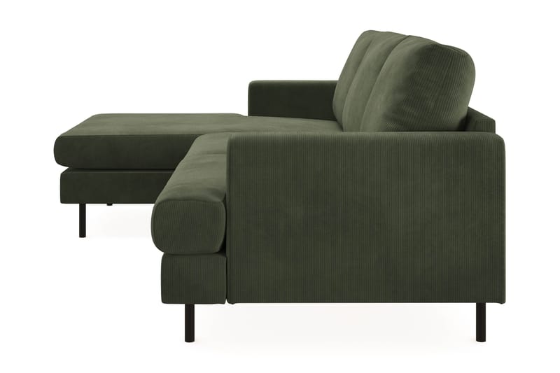 Menard Compact 3-seters Venstrevendt L-formet Divansofa i Manchester - Grønn - Møbler - Sofaer - Sofa med sjeselong